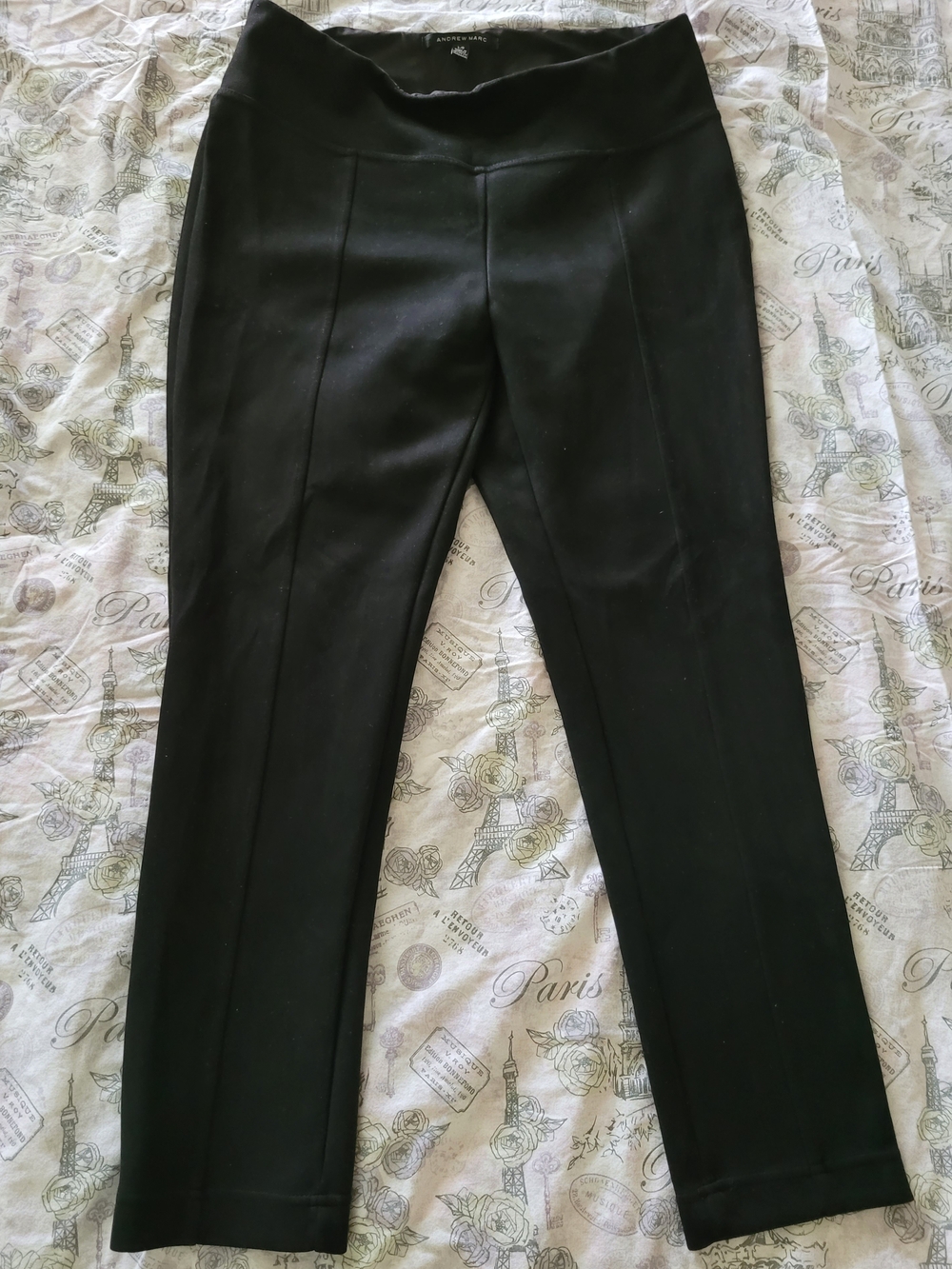Andrew Marc Black Stretch Ponte Pants